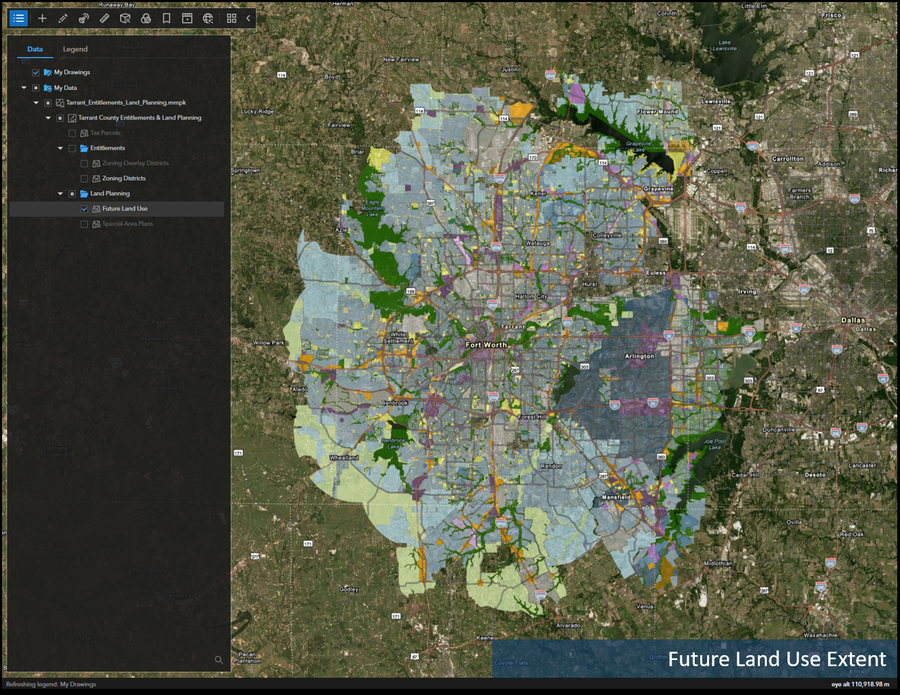 Tarrant County Zoning & Land Planning Dataset with Tax Parcel & Environmental Data