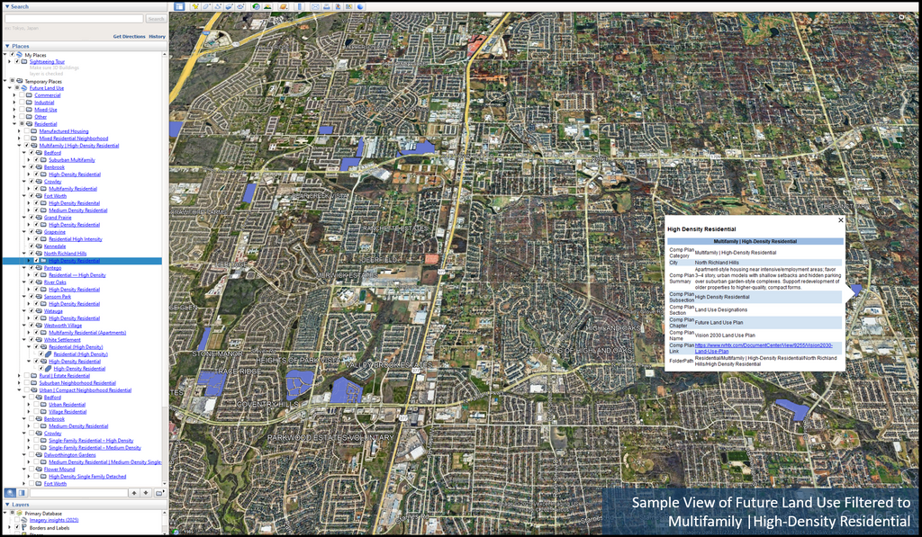 Tarrant County Zoning & Land Planning Dataset with Tax Parcel & Environmental Data