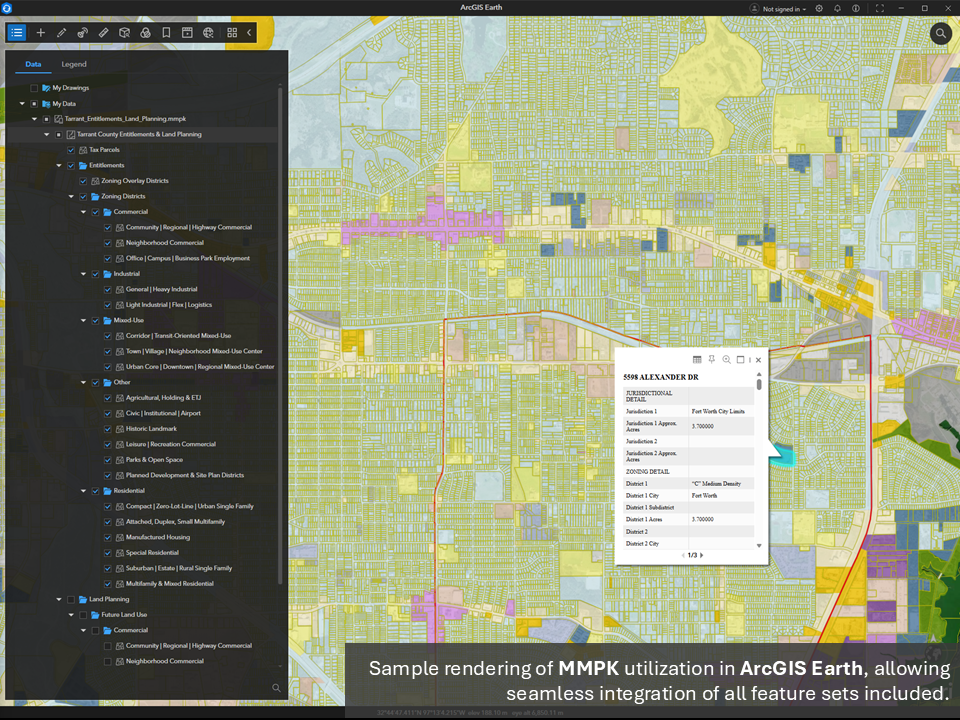 Tarrant County Zoning & Land Planning Dataset with Tax Parcel & Environmental Data
