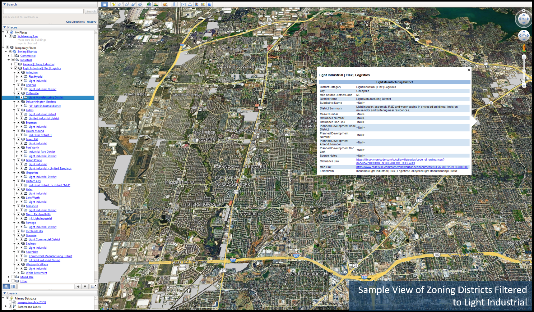 Tarrant County Zoning & Land Planning Dataset with Tax Parcel & Environmental Data
