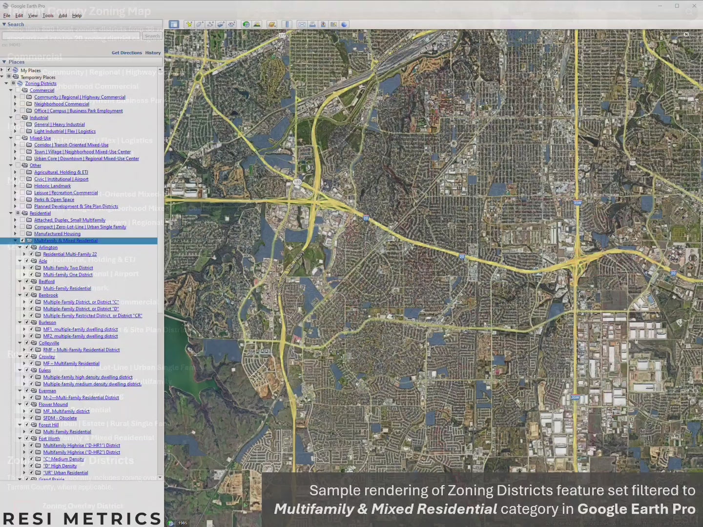 Tarrant County Zoning & Land Planning Dataset with Tax Parcel & Environmental Data