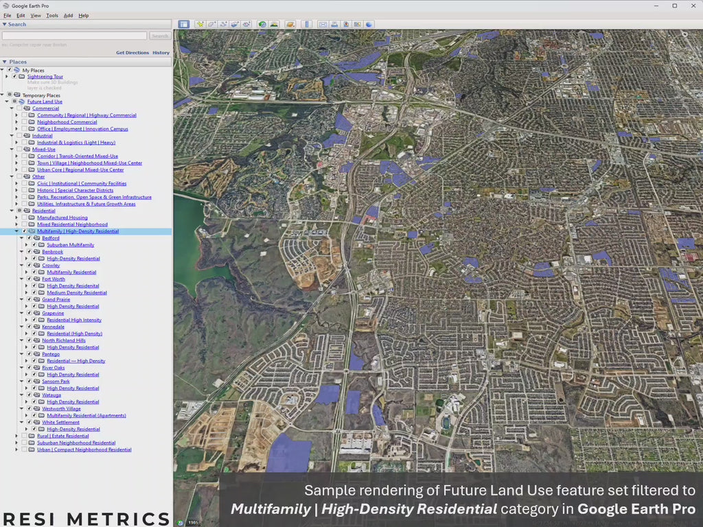 Tarrant County Zoning & Land Planning Dataset with Tax Parcel & Environmental Data