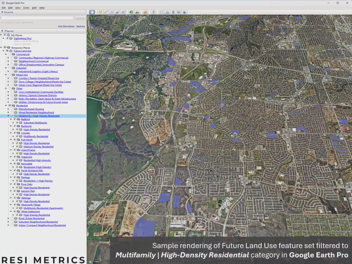 Tarrant County Zoning & Land Planning Dataset with Tax Parcel & Environmental Data